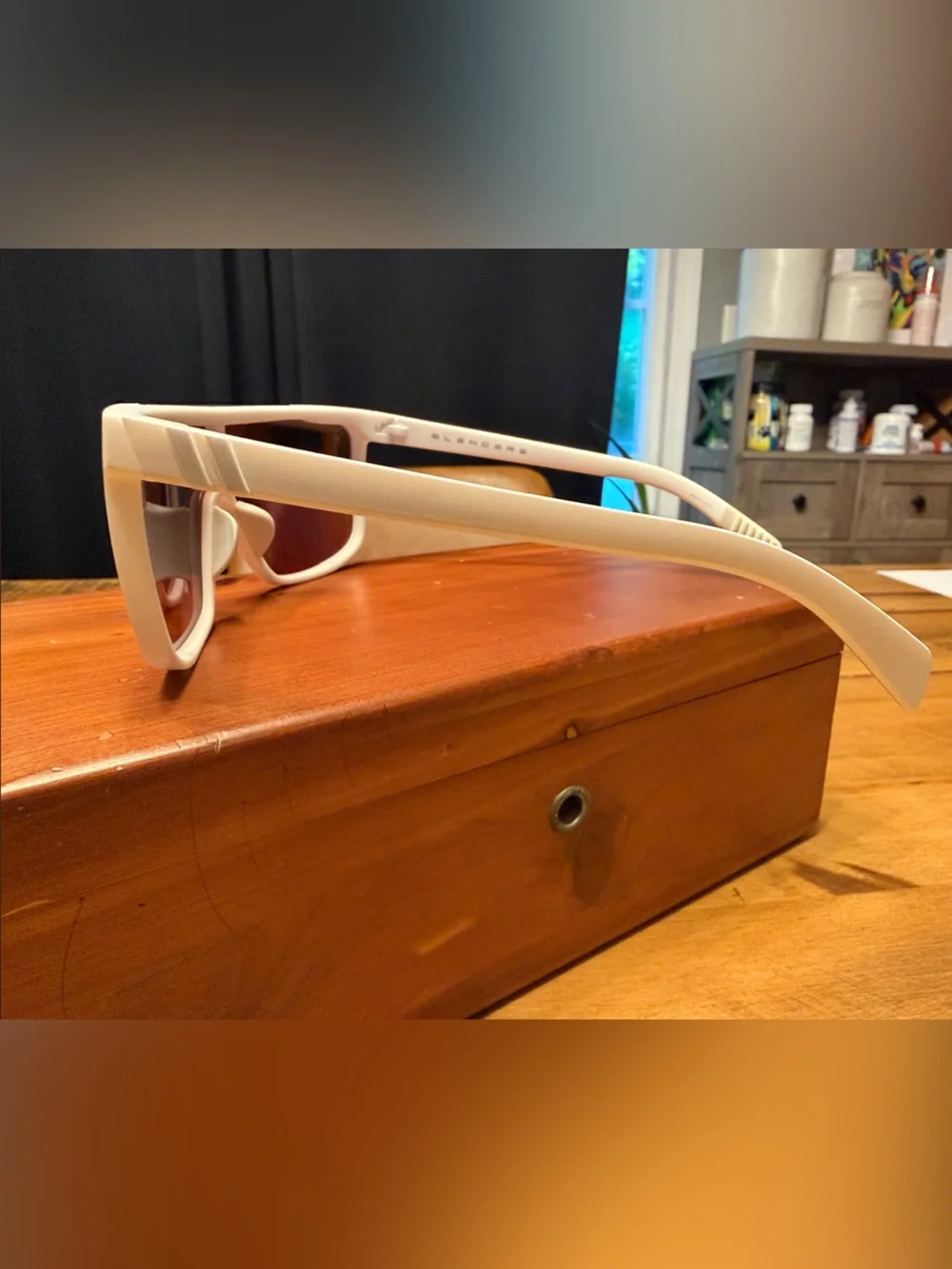Blenders Pride III White Frame Mirrored Shield Sunglasses